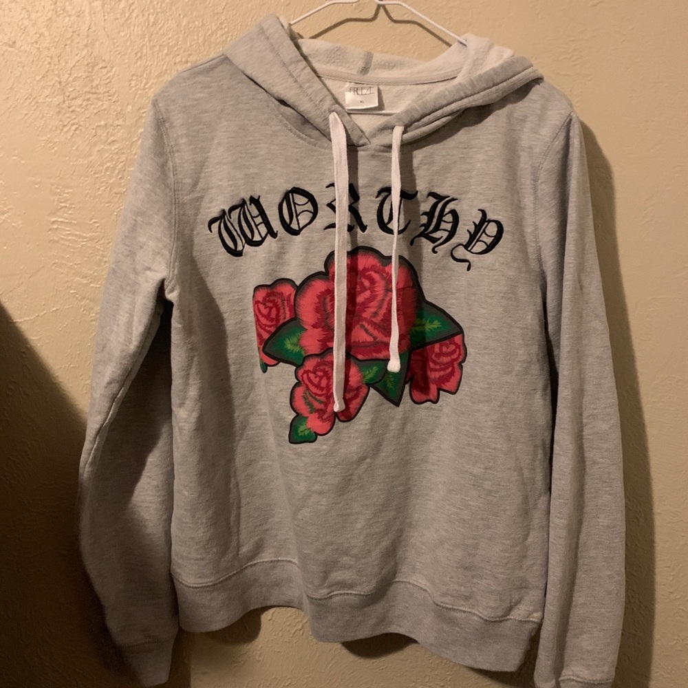 FREEZE Worthy hoodie with the roses!